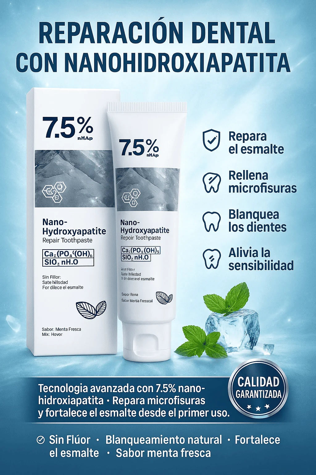 REPARACIÓN DENTAL CON NANOHIDROXIAPATITA